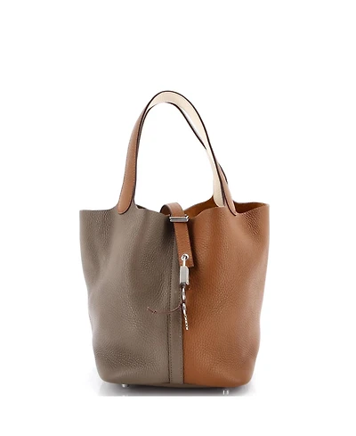 Pre-Owned HERMES Mm Casaque Picotin Lock Bag Clemence