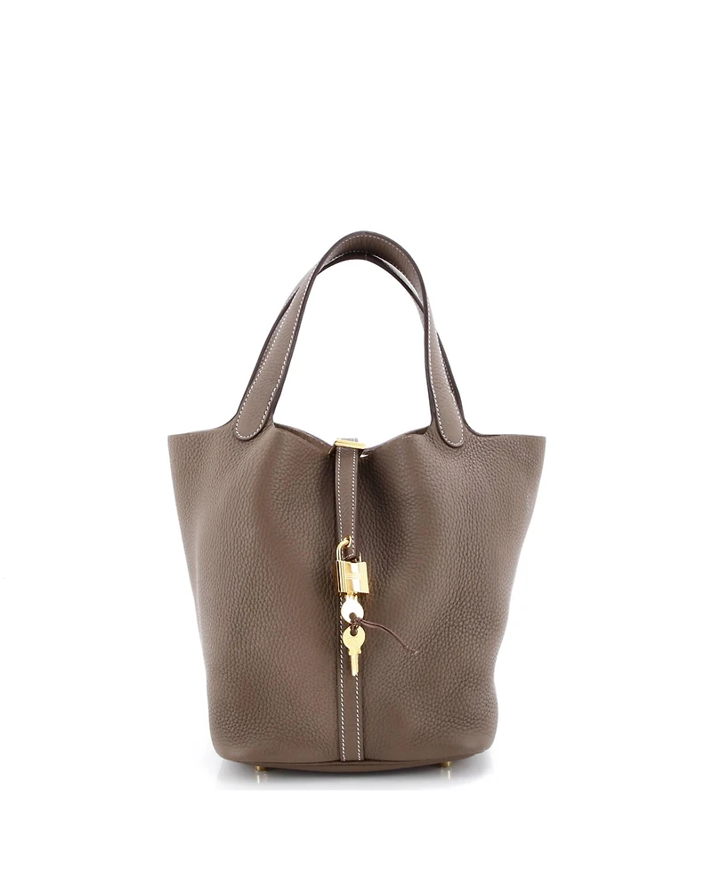 Pre-Owned Hermes Mm Picotin Lock Bag Clemence