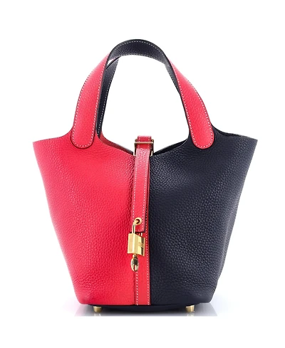 Pre-Owned Hermes Pm Casaque Picotin Lock Bag Clemence