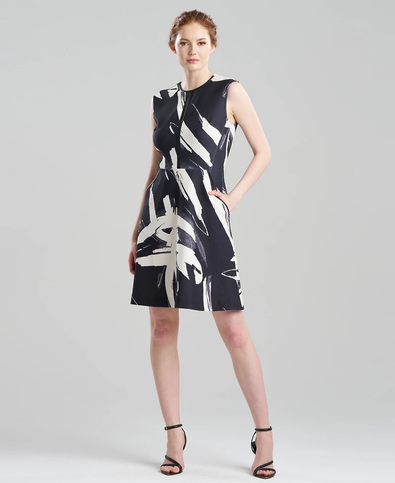 Natori Women's Calligraphy Print Scuba Crepe Dress