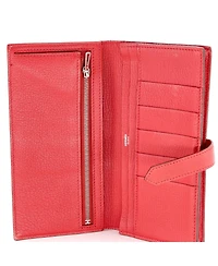 Pre-Owned Hermes Long Bearn Wallet Chevre Mysore