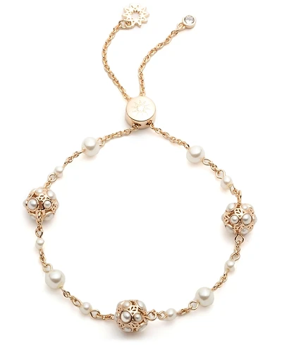 Marchesa Imitation Pearl Gold-Tone Slider Bracelet