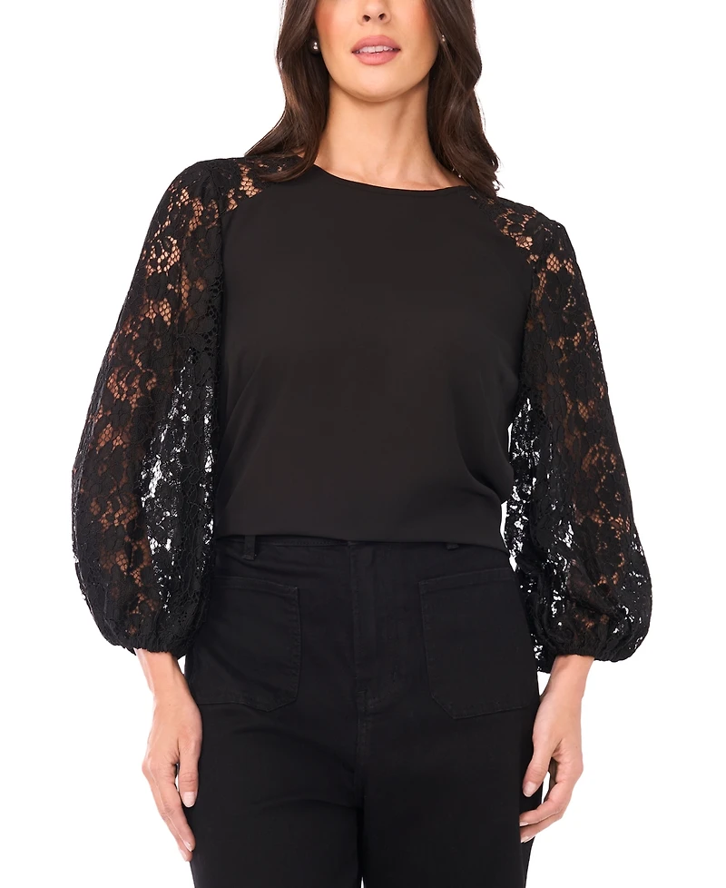 Vince Camuto Women's Crewneck 3/4-Sleeve Top