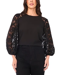 Vince Camuto Women's Crewneck 3/4-Sleeve Top