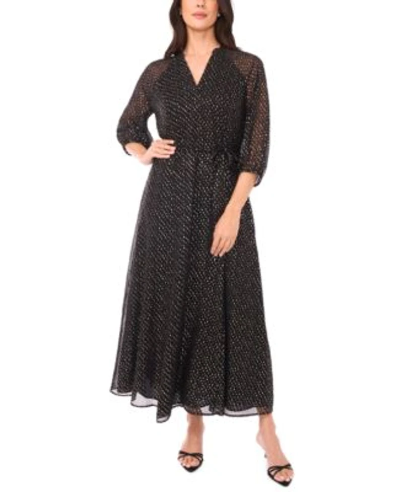 Vince Camuto Womens V Neck Maxi Dress Xxs 3x