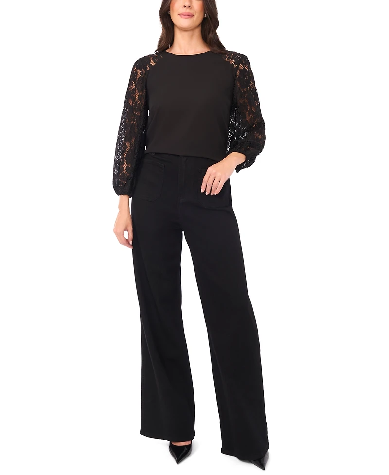 Vince Camuto Women's Crewneck 3/4-Sleeve Top