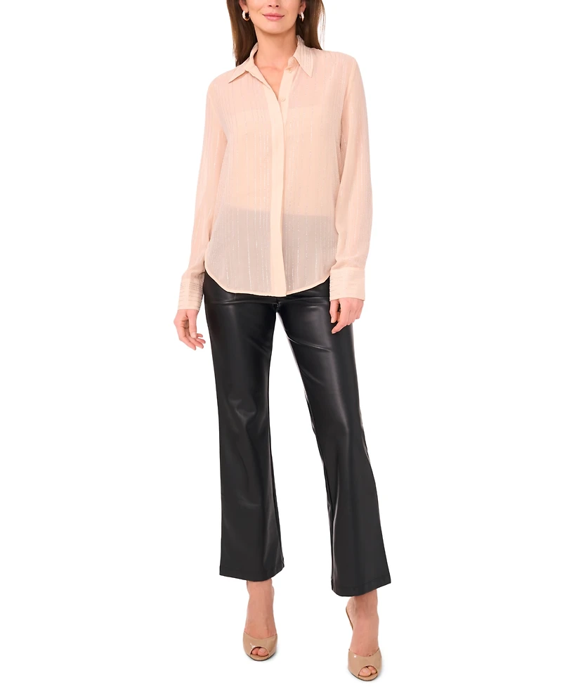 Vince Camuto Women's Collar Neck Button Front Top