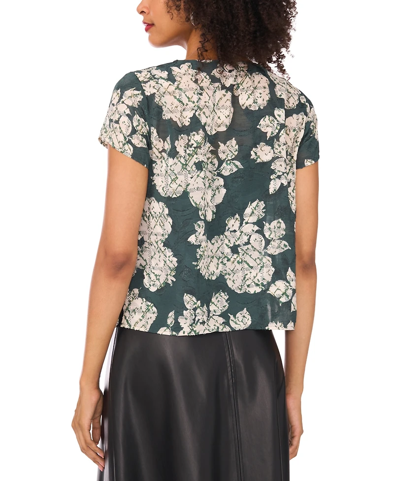 Vince Camuto Women's Cap-Sleeve Cowl Neck Blouse