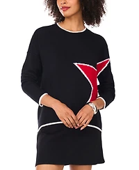 Vince Camuto Women's Star Print Crewneck Sweater