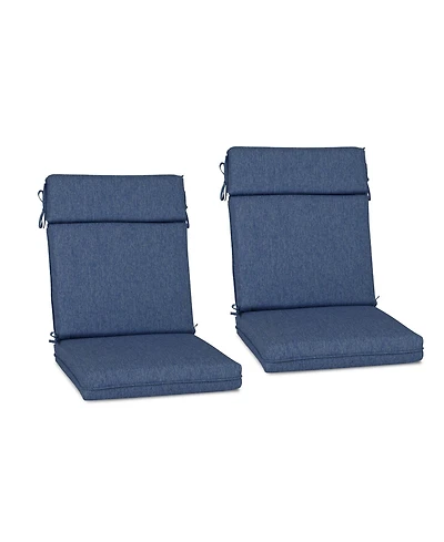 Aoodor Outdoor High Back Dining Chair Cushion with Ties and Zipper, 44"x21"x3.2