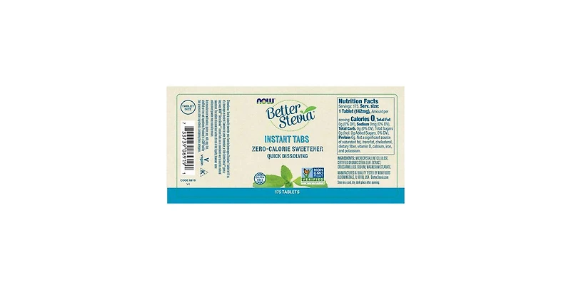 Now Foods BetterStevia Instant Tabs ,175 Tabs