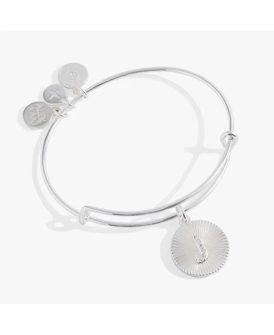 Alex and Ani Pave Starburst Texture Initial Bangle Bracelet V