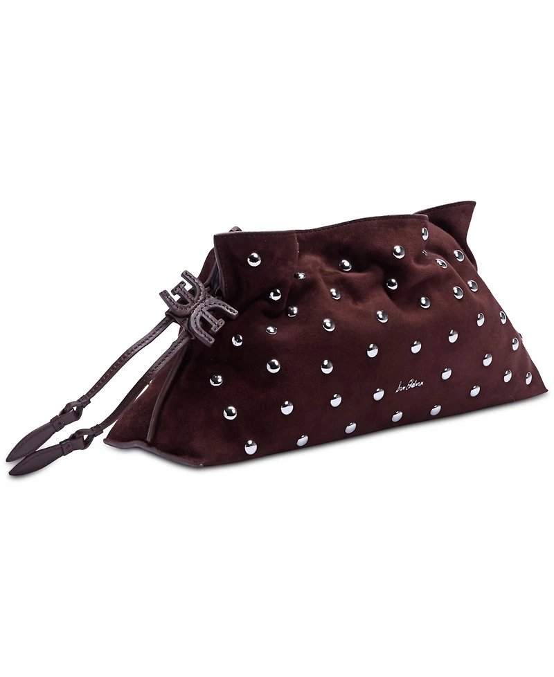 Sam Edelman Poppy Oversized Leather Drawstring Clutch