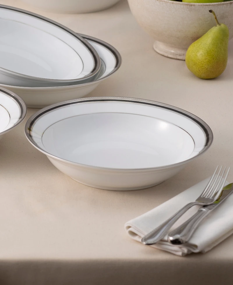 Noritake Austin Platinum 4-Pc. Rim Dinner Bowl Set, Service for 4