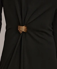 Donna Karan New York Women's Ribbed Knot Hardware Dress