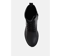 Forter Faux Leather Lace Up Boots Women