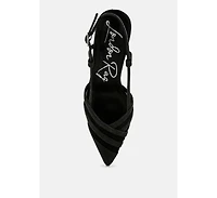 London Rag Women's Daldra Kitten Heel Slingback Sandals