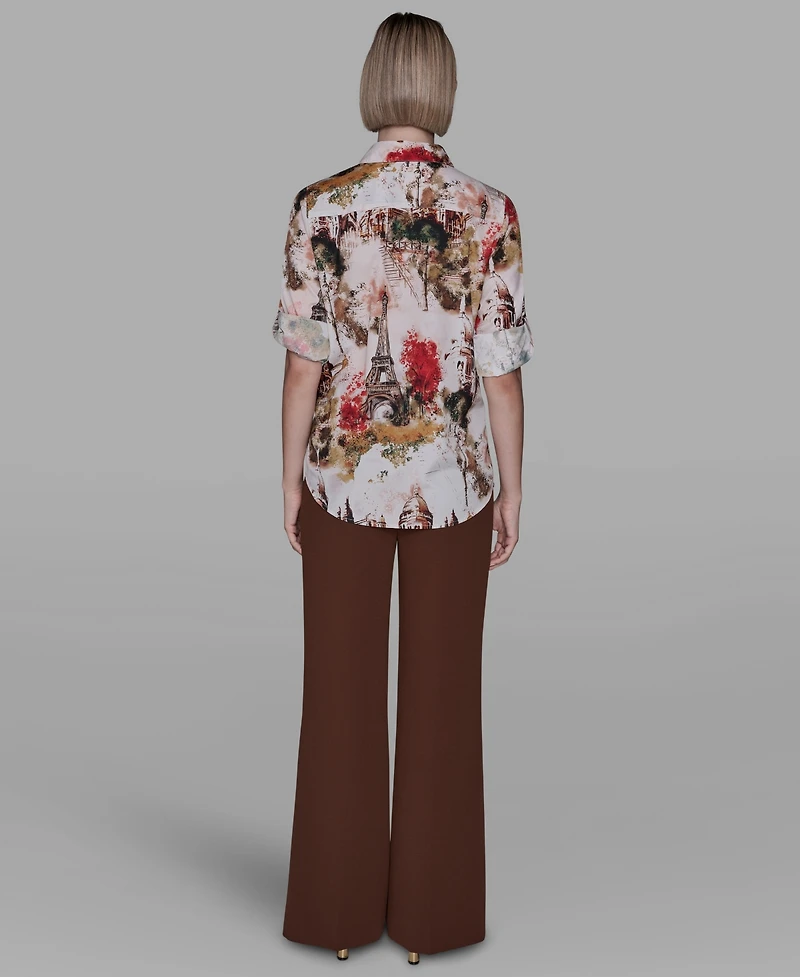 Karl Lagerfeld Paris Women's Print Top