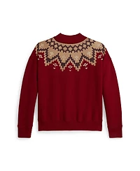 Polo Ralph Lauren Girls 7-16 Fair Isle Boxy Long Sleeve Sweatshirt