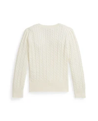 Polo Ralph Lauren Girls 2T-6X Long Sleeves Mini-Cable Cardigan