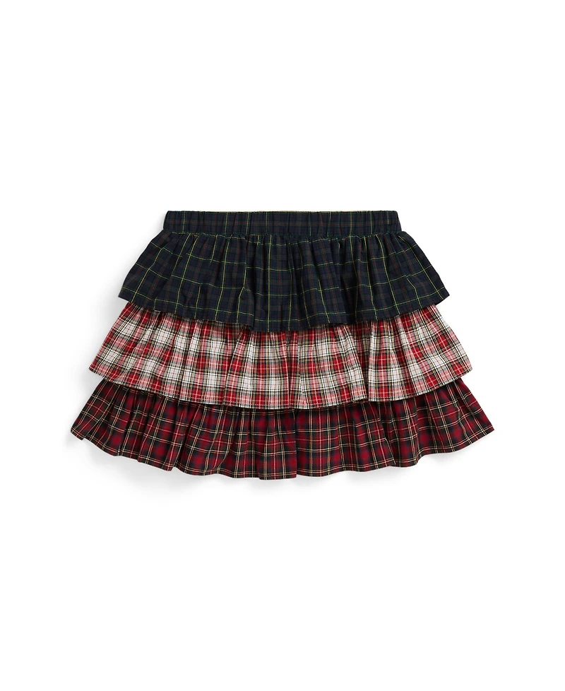 Polo Ralph Lauren Girls 2T-6X Plaid Tiered Skirt
