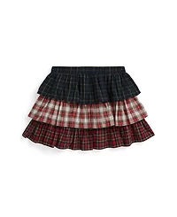 Polo Ralph Lauren Girls 2T-6X Plaid Tiered Skirt