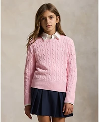 Polo Ralph Lauren Girls 7-16 Long-Sleeve Cable-Knit Cotton Sweater