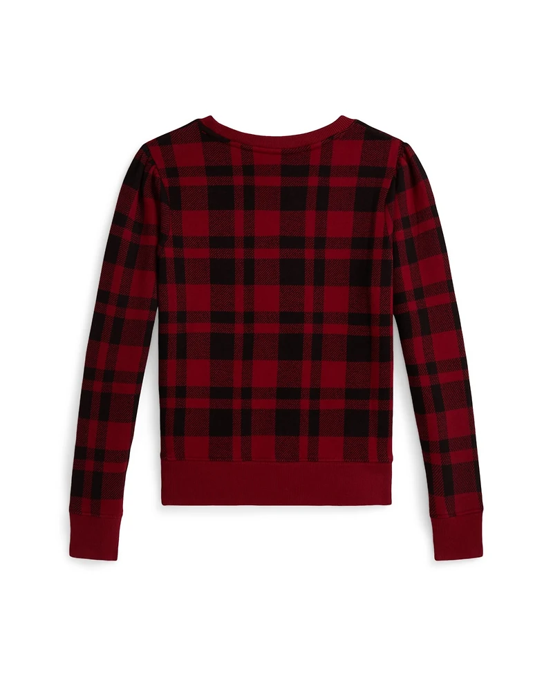 Polo Ralph Lauren Girls 7-16 Plaid Long Sleeve Sweatshirt