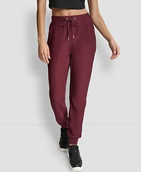 Dkny Women's Tech Ottoman Cuffed High Rise Joggers