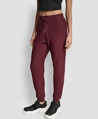 Dkny Women's Tech Ottoman Cuffed High Rise Joggers