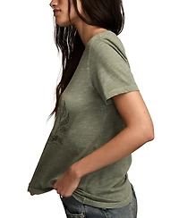 Lucky Brand Women's Humming Birds Classic Crew Neck T-Shirt