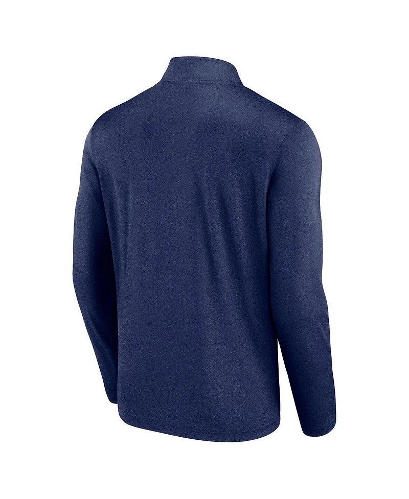 Fanatics Men's Heather Navy St. Louis Cardinals Head-to-Head Quarter-Zip Pullover Hoodie