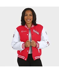 Wear by Erin Andrews Women'sRed Georgia Bulldogs Varsity Puffer Jacket