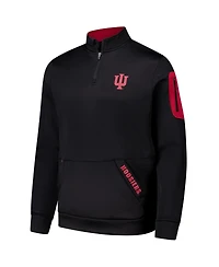 Colosseum Men's Black Indiana Hoosiers Mainframe Quarter-Zip Fleece Jacket