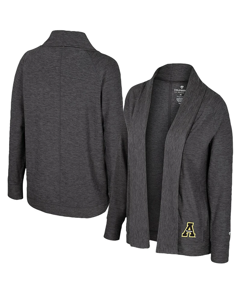 Colosseum Women's Charcoal Appalachian State Mountaineers Dash Cardigan