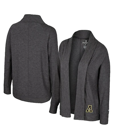 Colosseum Women's Charcoal Appalachian State Mountaineers Dash Cardigan