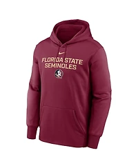 Nike Men's Garnet Florida State Seminoles Team Stacked Performance Pullover Hoodie