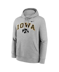 Nike Men's Gray Iowa Hawkeyes Club Fleece Arch Pullover Hoodie