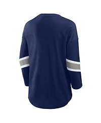 Fanatics Women's Navy Dallas Cowboys Redzone 3/4-Sleeve T-Shirt