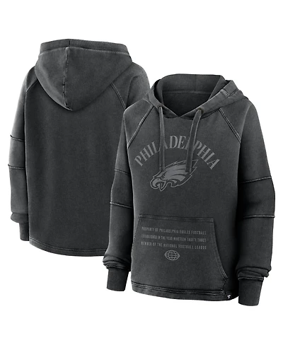 Fanatics Women's Black Philadelphia Eagles Oversized Raglan Gridiron Hoodie
