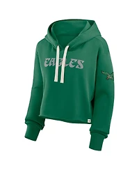 Fanatics Women's Kelly Green Philadelphia Eagles Oversized Hometown Heritage Cropped Hoodie