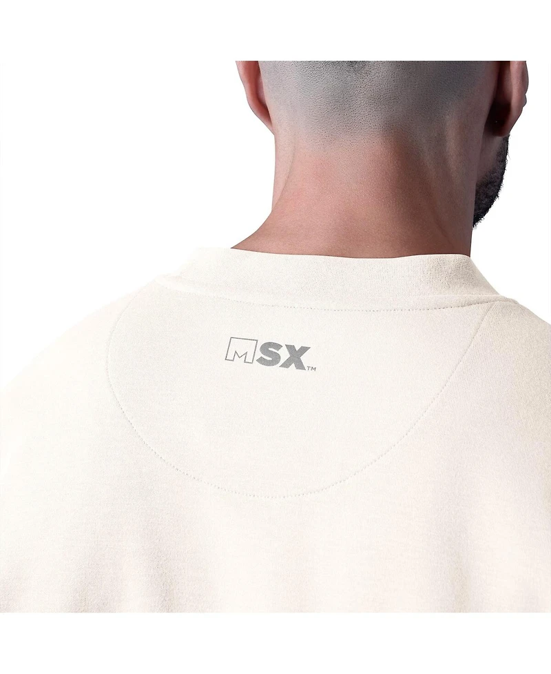 Msx by Michael Strahan Men's White Minnesota Vikings Whiteout Tri-Blend Sweatshirt