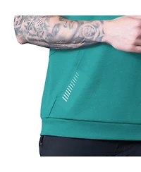 Msx by Michael Strahan Men's Aqua Miami Dolphins Tri-Blend Rebound Sleeveless Hoodie