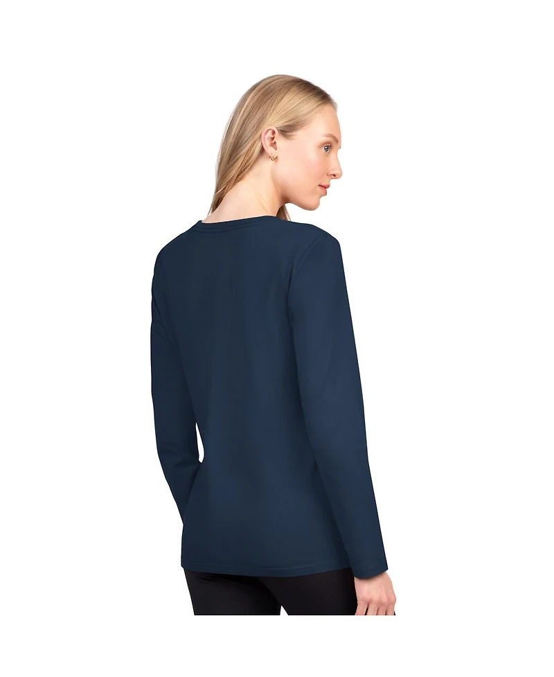 G-iii 4Her by Carl Banks Women's College Navy Seattle Seahawks Best Play Long Sleeve T-Shirt