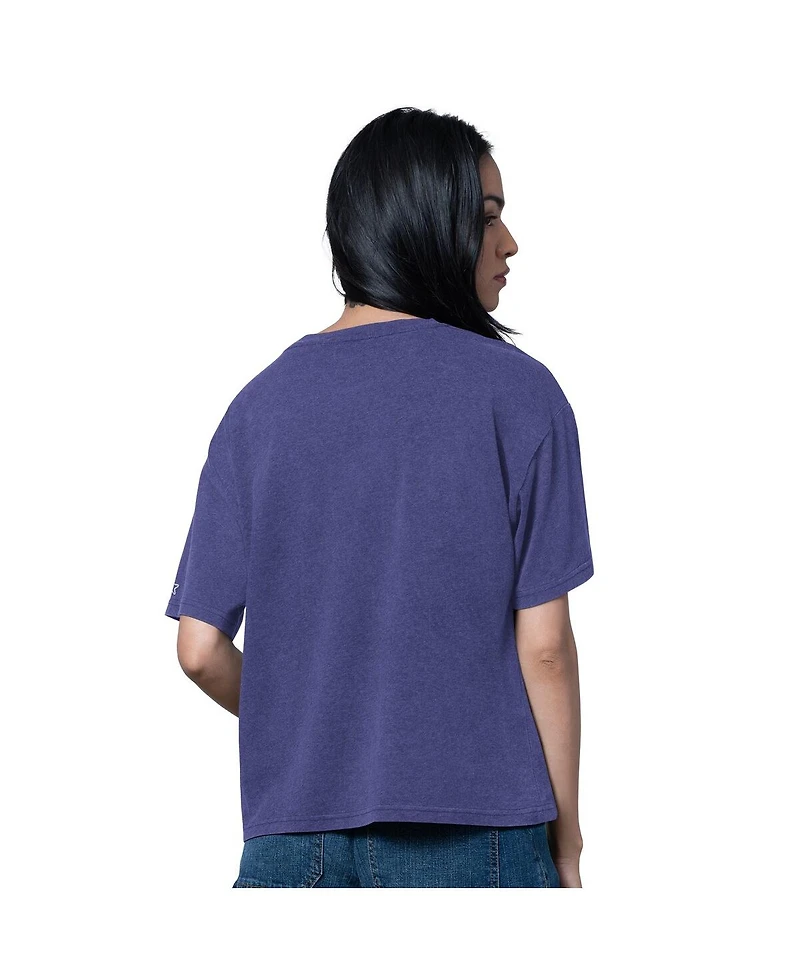 Starter Women's Heather Purple Baltimore Ravens Oversized Hall of Fame T-Shirt