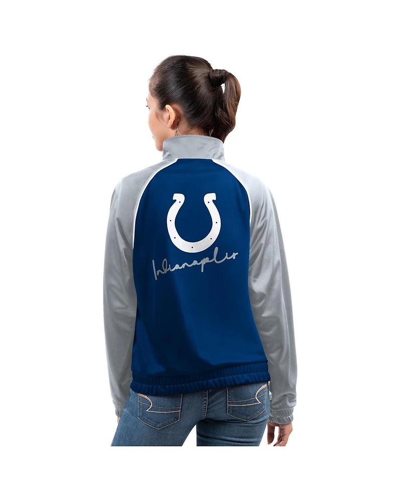 G-iii 4Her by Carl Banks Women's Royal Indianapolis Colts Replay Full-Zip Track Jacket