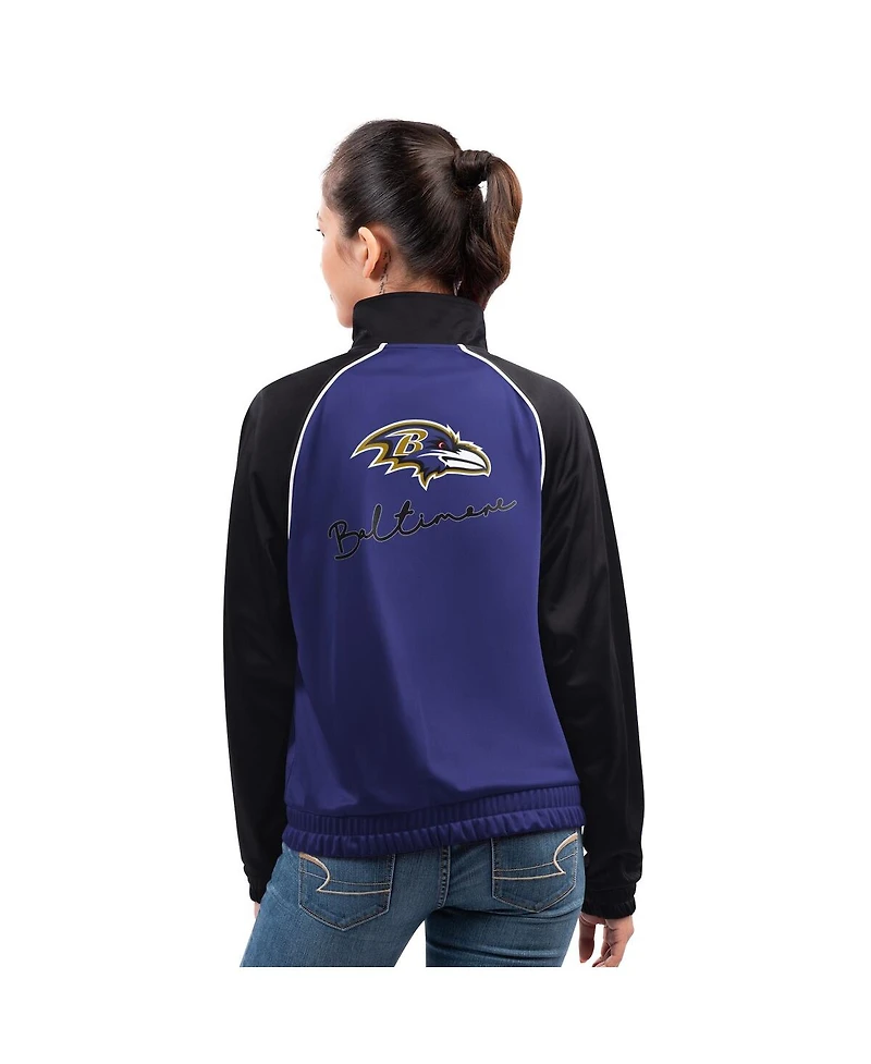 G-iii 4Her by Carl Banks Women's Purple Baltimore Ravens Replay Full-Zip Track Jacket