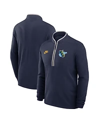 Nike Men's Navy West Virginia Mountaineers Throwback Lightweight Victory Dri-fit Half-Zip Pullover Hoodie