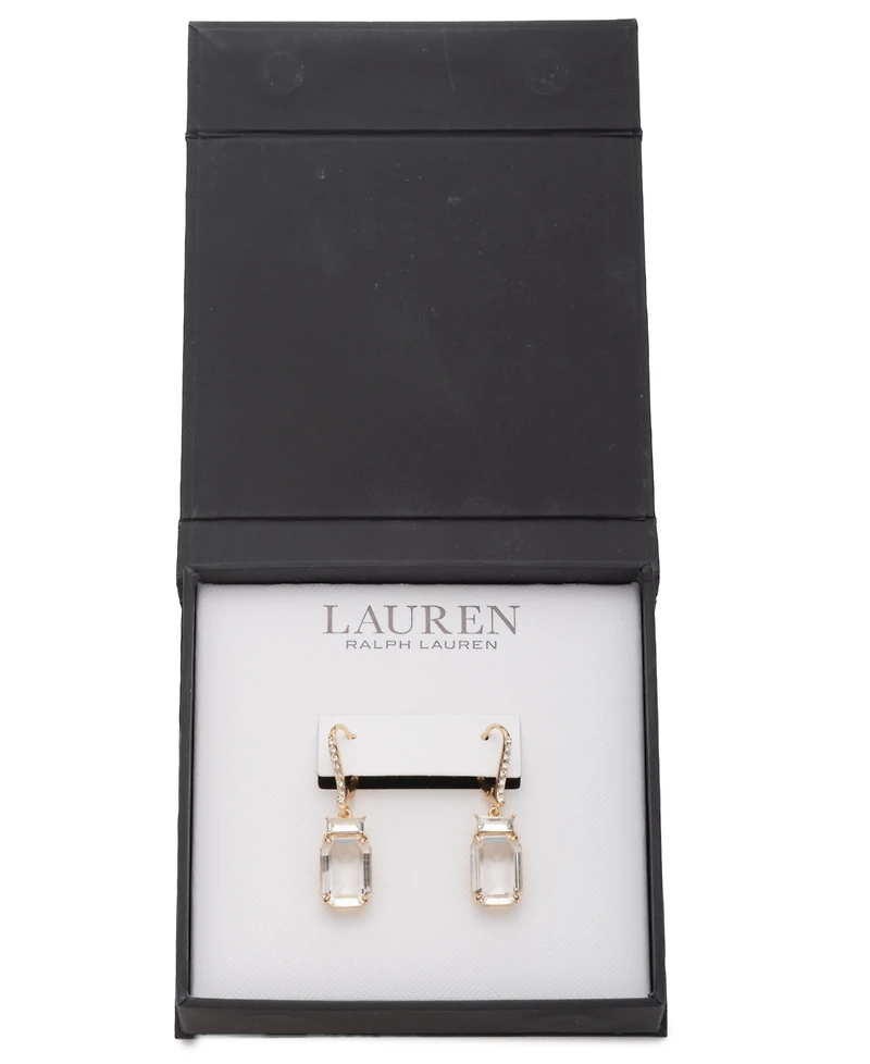 Lauren Ralph Glass Stone Drop Earrings