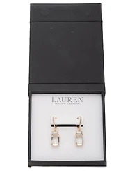 Lauren Ralph Glass Stone Drop Earrings
